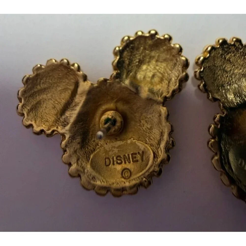 Vintage Disney Mickey Mouse Head Earrings - Pierced - Classic Retro Collectible